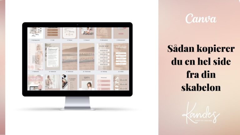 Sådan kopierer du én side fra Canva skabelonen over i et andet dokument