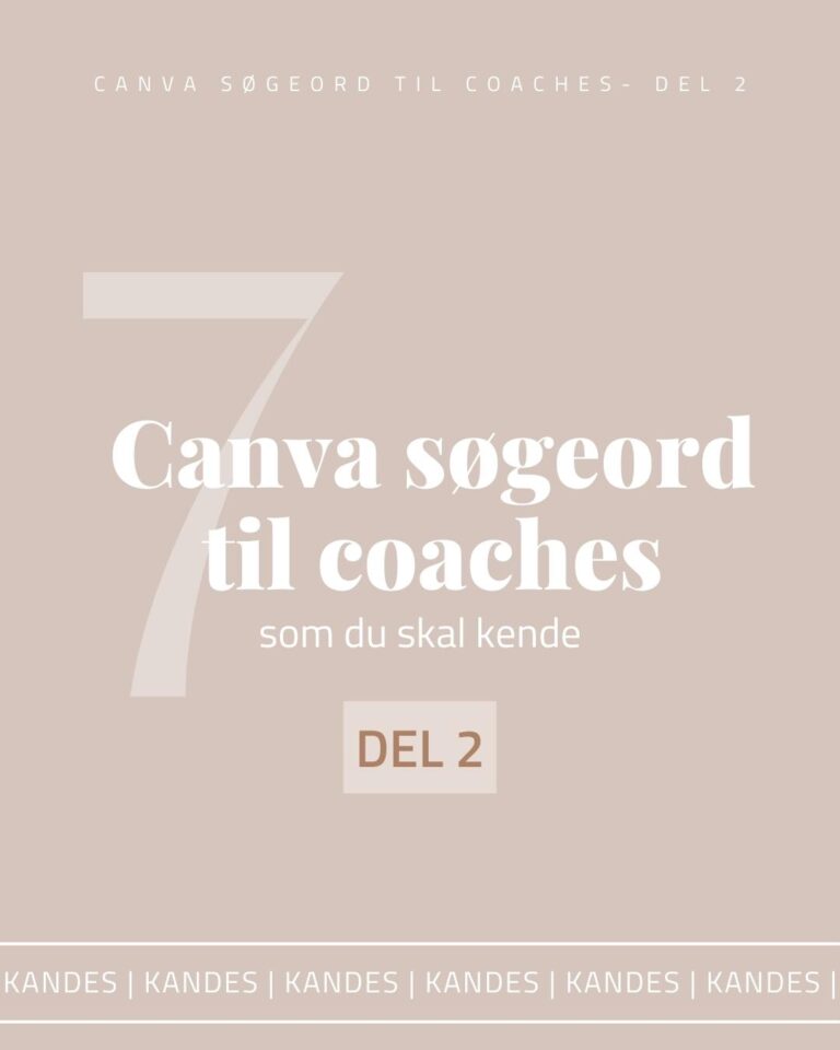 Inspiration til dig som er coach – DEL 2. Canva søgeord⁠