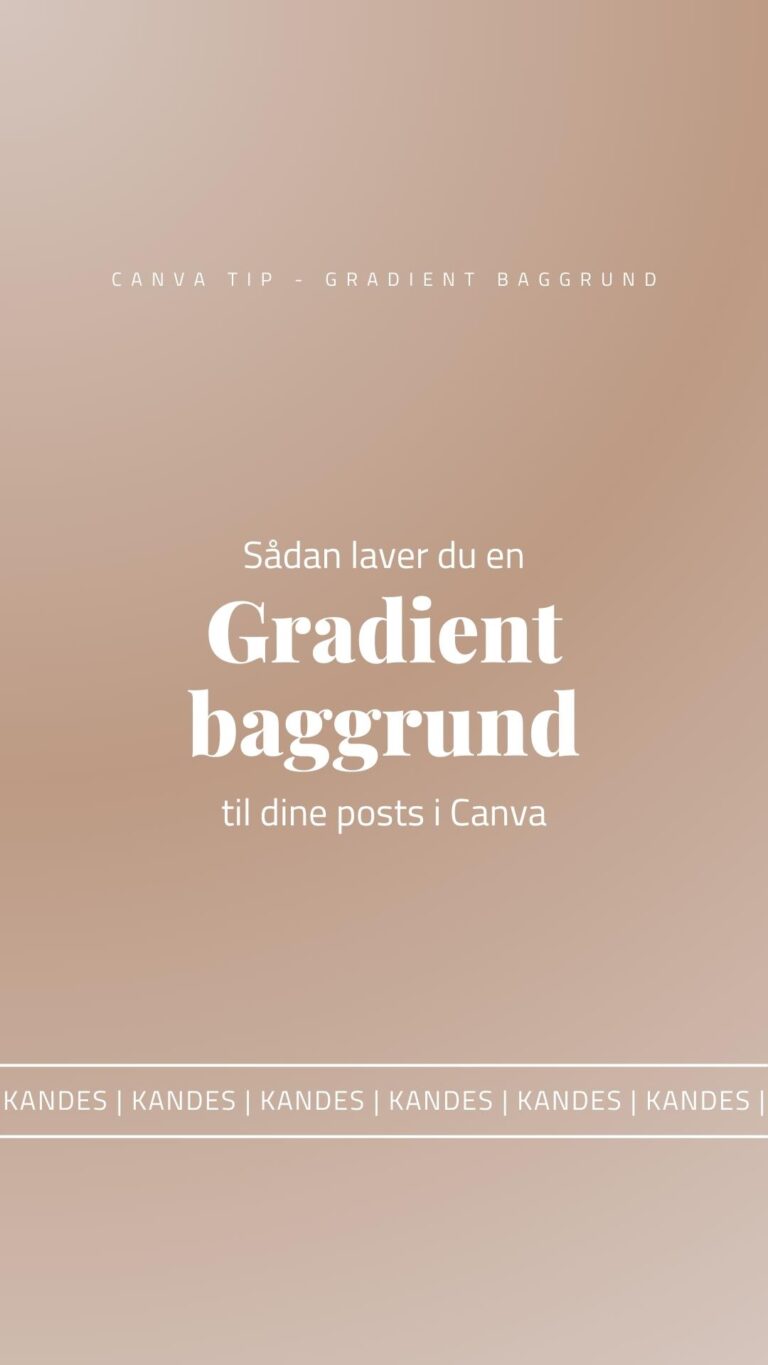 Sådan laver du en gradient baggrund i Canva