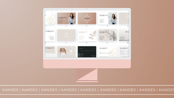 Visitkort Canva skabelon mockup