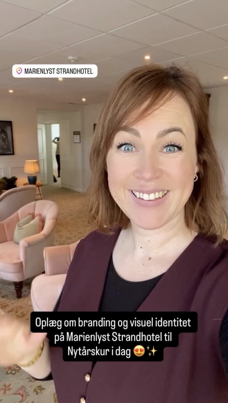 BTS: oplæg om visuel identiet og aligned branding til Nytårskur på Marienlyst Strandhotel ✨