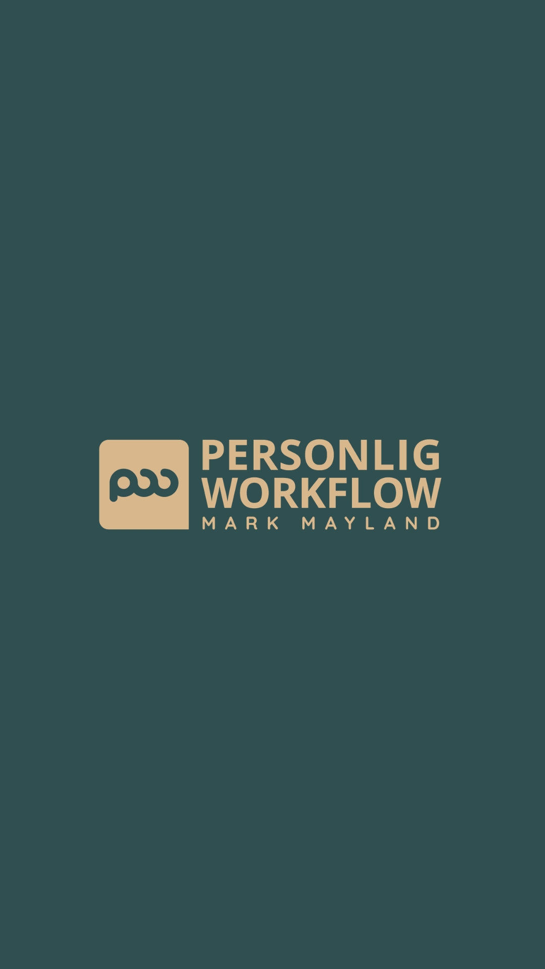 Visuel identitet til Personlig workflow Mark Mayland